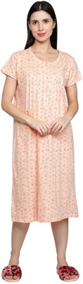 Gownnglow Women Nighty(Pink)