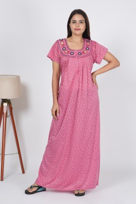 INSTRY Women Nighty(Pink)