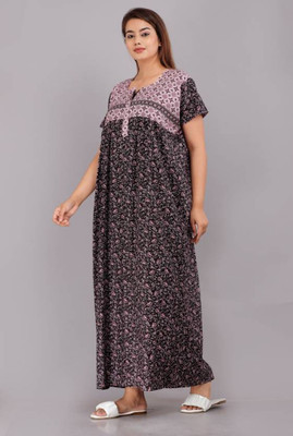 Harshita Enterprises Women Nighty(Multicolor)