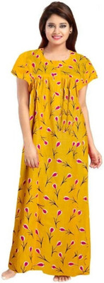 Sharma Distributor Women Nighty(Yellow)