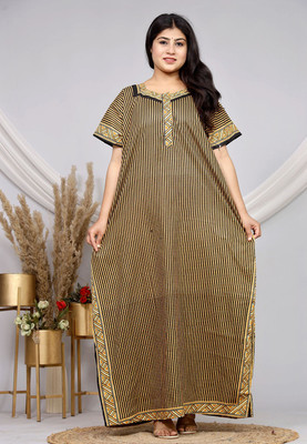 Saicreation Women Nighty(Multicolor)