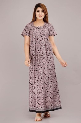 VILAKSHAN Women Nighty(Purple)