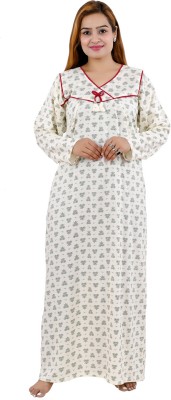 NACNO Women Nighty(Beige)