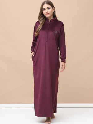 Secret Wish Women Maternity/Nursing Nighty(Purple)