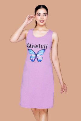 DreamBe Women Nightshirts(Purple)