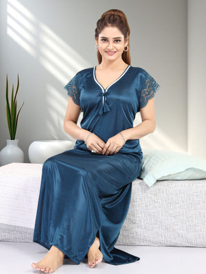 LIFE-TALE Women Nighty(Dark Blue)
