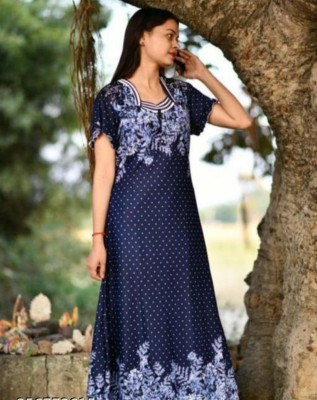 Fashion Ka Jahan Women Nighty(Blue)