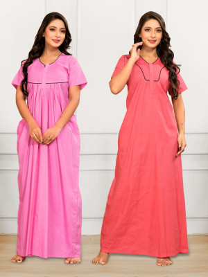 bm fab Women Nighty Set(Multicolor)