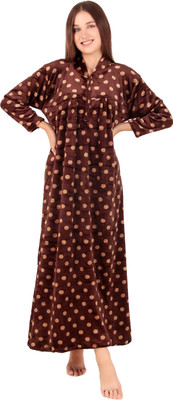 ovida Women Nighty(Brown)