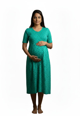 MISSI MIST Women Nighty(Light Green)