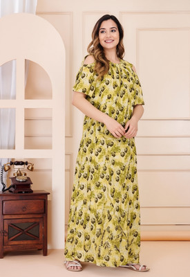 priyadarshini Women Nighty(Green)