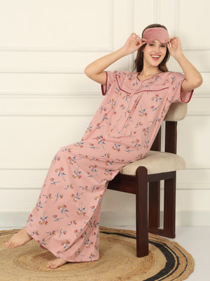 SWEET DREAMS Women Nightdress(Pink)