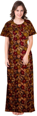 DreamBe Women Nighty Set(Brown)