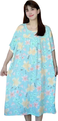 Pari's Hub Women Nightdress(Green)
