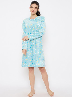 Camey Women Nighty(Light Blue)