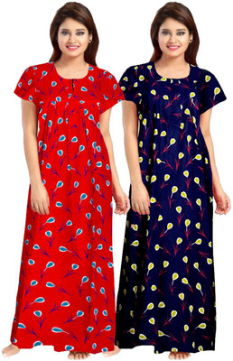 manya fashion Women Nighty Set(Multicolor)