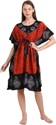 MIAVII CREATION Women Nighty(Red)