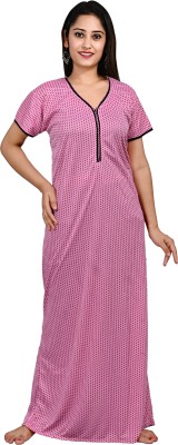 NidraNari Women Nighty(Pink)