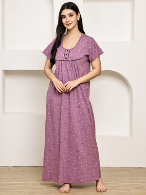 Secret Wish Women Nighty(Purple)