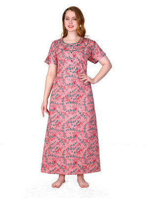 Maha Ganesh Textile Women Nighty(Multicolor)