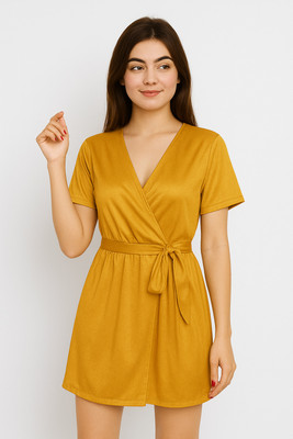 Nivcy Women Nightdress(Yellow)