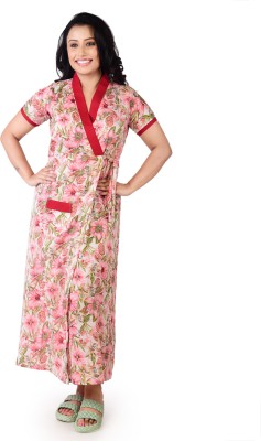 Chocolaty Women Nighty with Robe(Multicolor)