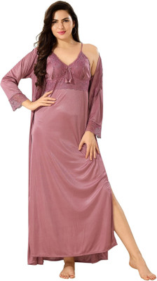 Kattly Women Nighty Set(Pink)