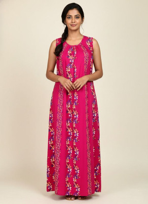 SG Clothing Women Nighty(Pink)