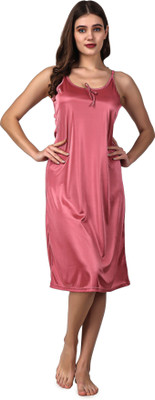 AR STYLES Women Nighty(Pink)
