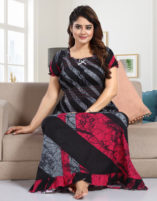 INNER BEATS Women Nighty(Multicolor)