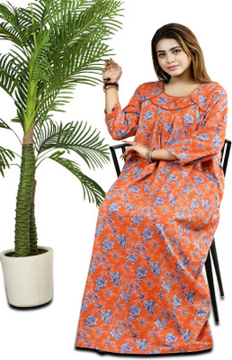 Balnce Collection Women Nighty(Orange)