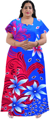 AakarShana Women Nighty(Green)