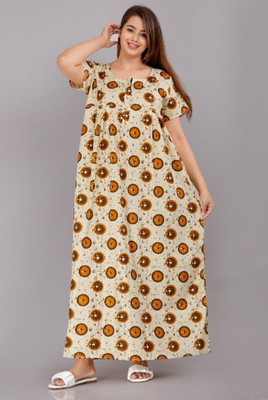 Sharma Distributor Women Nighty(Yellow)