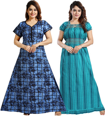 Nighty King Women Nighty(Multicolor)