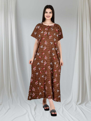 LDHSATI Women Nighty Set(Brown)
