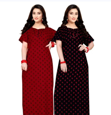 Anmol Impex Women Nighty(Multicolor)