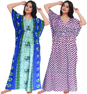 Homezilla Women Nighty(Orange)