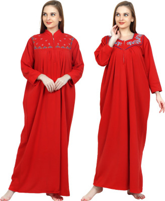 Taausha Women Nighty(Red)
