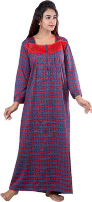 NACNO Women Nighty(Red)