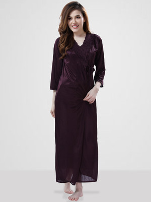 DreamBe Women Nighty Set(Brown)
