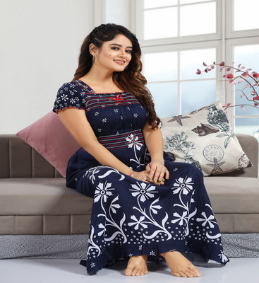 INNER BEATS Women Nighty(Multicolor)