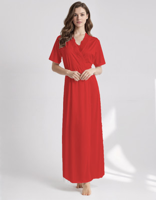 LEDELAV Women Nightdress(Red)