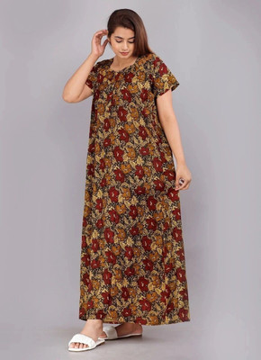 Ruishee Women Nighty(Brown)
