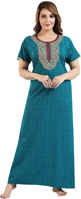 RS Women Nighty(Light Green)