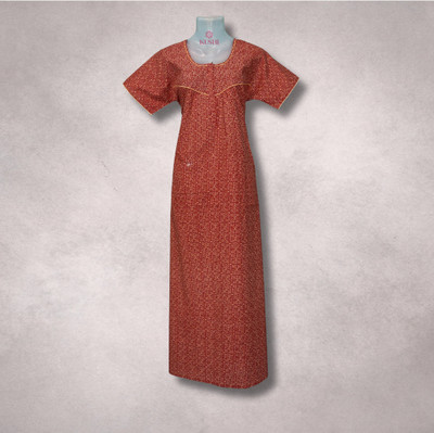 kushinights Women Nighty(Brown)