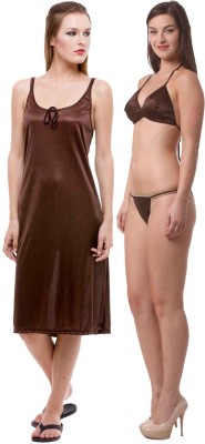 Mesmara Women Nighty(Brown)