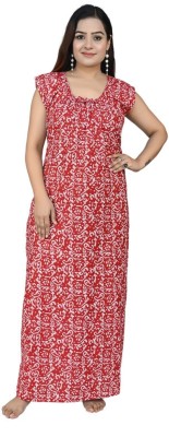 ANKONA Women Nighty(Red)