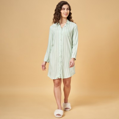 Dreamz by Pantaloons Women Nighty(Green)