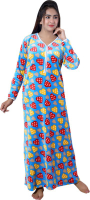 NACNO Women Nighty(Blue)