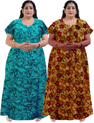 Priyanka Creation Women Nighty(Multicolor)